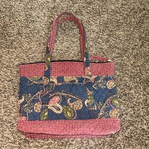 Elegant Paisley Quilted Tote Bag